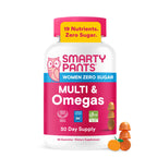 SmartyPants Women’s Zero Sugar Multi & Omegas Multivitamin Gummies with Biotin, Methylfolate, Omega 3 ALA, Vitamins D3, C, B12, Clean Label, No Sugar Alcohols, Orange Flavor, 90 Count (30 Day Supply)