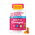 SmartyPants Women’s Zero Sugar Multi & Omegas Multivitamin Gummies with Biotin, Methylfolate, Omega 3 ALA, Vitamins D3, C, B12, Clean Label, No Sugar Alcohols, Orange Flavor, 90 Count (30 Day Supply)