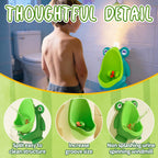 Frog Pee Training,Cute Potty Training Urinal for Boys with Funny Aiming Target,Green Urinals for Toddler Boy