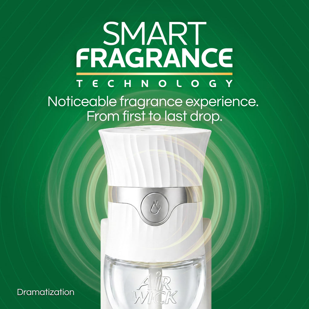 Air Wick Plug in Scented Oil Advanced Gadget, 4 Count, White