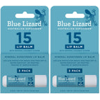 BLUE LIZARD Mineral SPF 15 Lip Balm, 3-Pack: Broad Spectrum Sun Protection, Natural Coconut Flavor, 8 Natural Oils, Infused with Australian Kakadu Plum, Rich in Vitamin C, Vegan, Each Tube 0.13 oz.