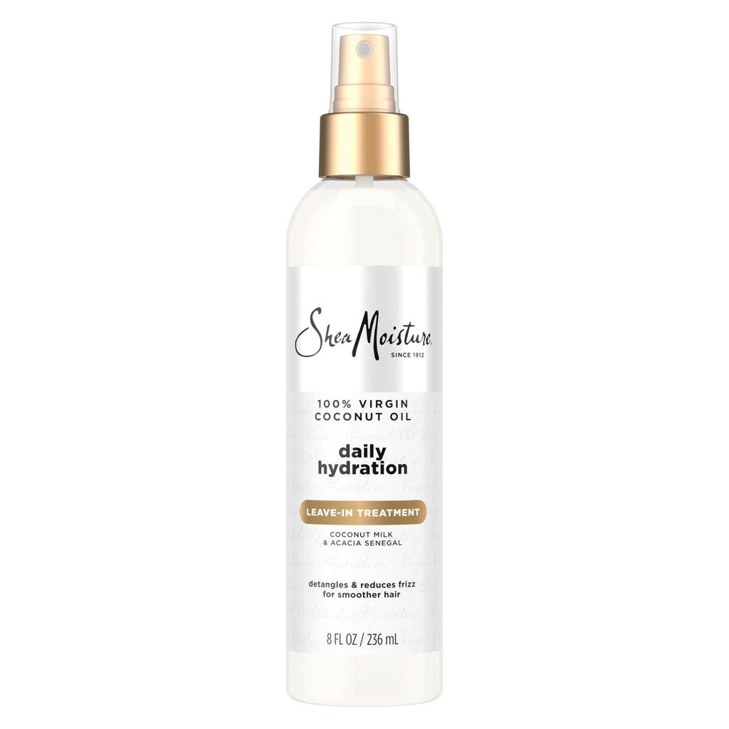 Shea Moisture 100% Virgin Coconut Oil Leave-in Treatment, 8 Ounce | For dry hair and curls - hydrates, softens, detangles, and improves manageability with 100% Virgin Coconut Oil.