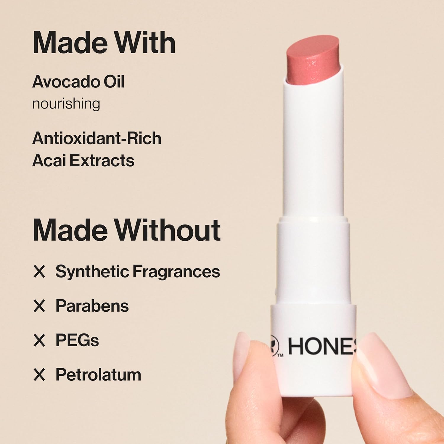 Buy now Honest Beauty Moisturizing Vegan Tinted Lip Balm | Antioxidant-rich Acai Extracts + Avocado Oil | Paraben Free + Cruelty Free | Summer Melon at indiglob india