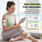 AUVON 24 Modes Dual Channel TENS Unit Muscle Stimulator for Pain Relief