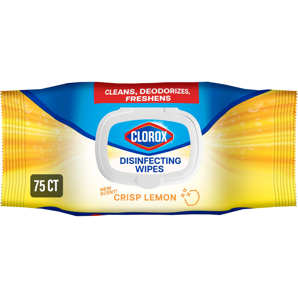 Buy now Clorox Disinfecting Wipes, Bleach Free Cleaning, Crisp Lemon, 75 Count (Pack May Vary) at indiglob india