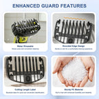 Guards Guide Comb Set - 0.5/1/1.5/2/2.5/3/3.5/4/4.5/5/7/9mm for Norelco Trimmer, Compatible with Obalde QP2724/QP2834/QP2520/30, QP2620, Comb Attachments with Cleaning Brush and Storage Bag