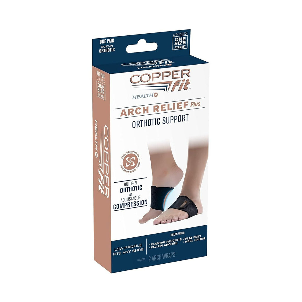 Buy now Copper Fit CFACBP Health Unisex Arch Relief Plus with Built-In Orthotic Support, Black at indiglob india