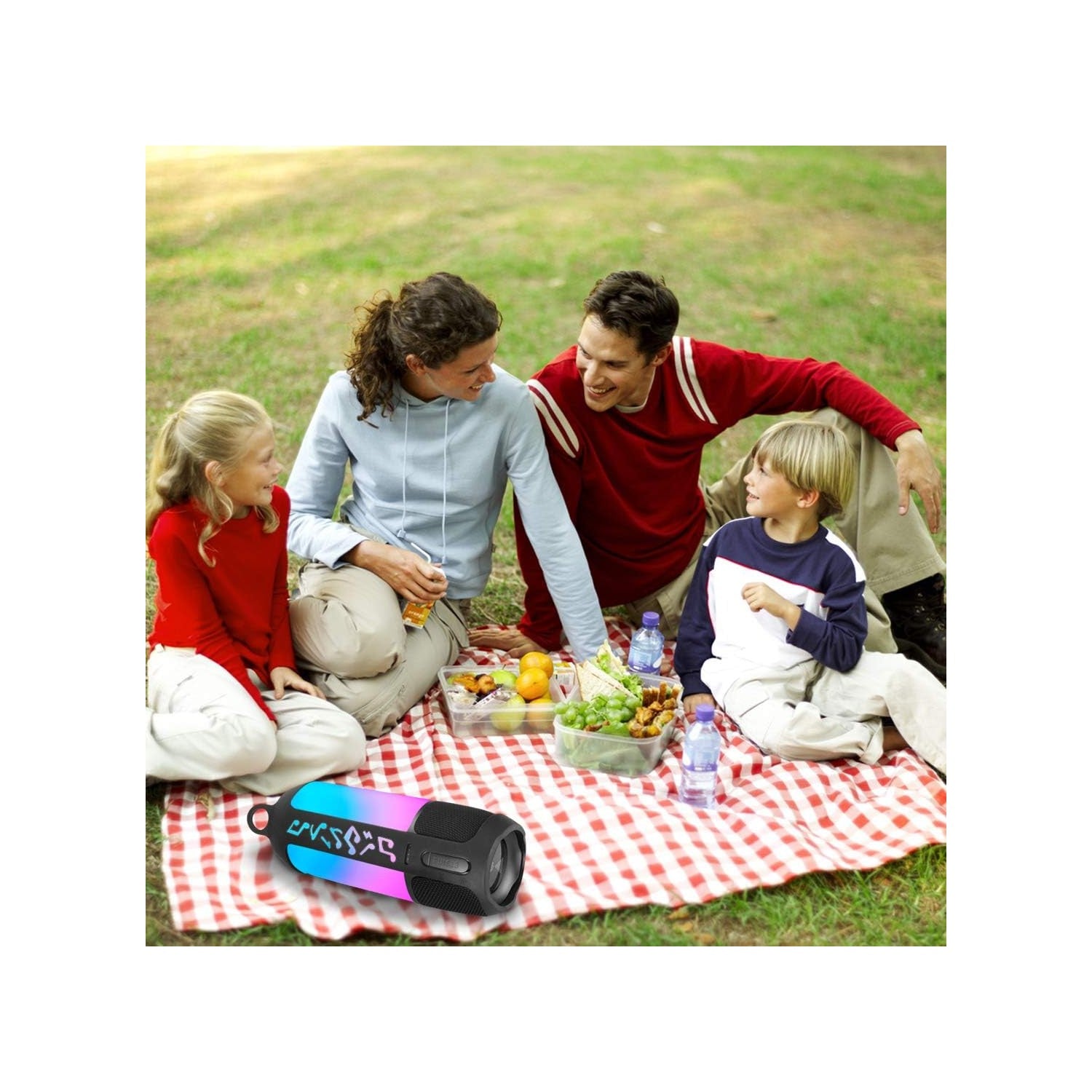 Buy now Linkidea Silicone Speaker Case Cover Compatible with JBL Pulse 3 Wireless IPX7 Waterproof Speaker, Protective Soft Skin Sleeve Travel Carrying Pouch with Keychain Hook (Black) at indiglob india