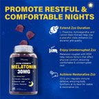 Melatonin Gummies 30mg for Adults: Maximum Strength Melatonin Supplement | with L-Theanine, Ashwagandha, MSM, Vitamin D3 & Zinc - Non-Habit Forming, Natural Mixed Berry Flavor 120 Count