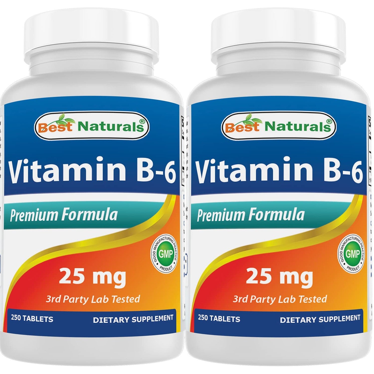Best Naturals Vitamin B-6 25 Mg Tablets, 250 Count