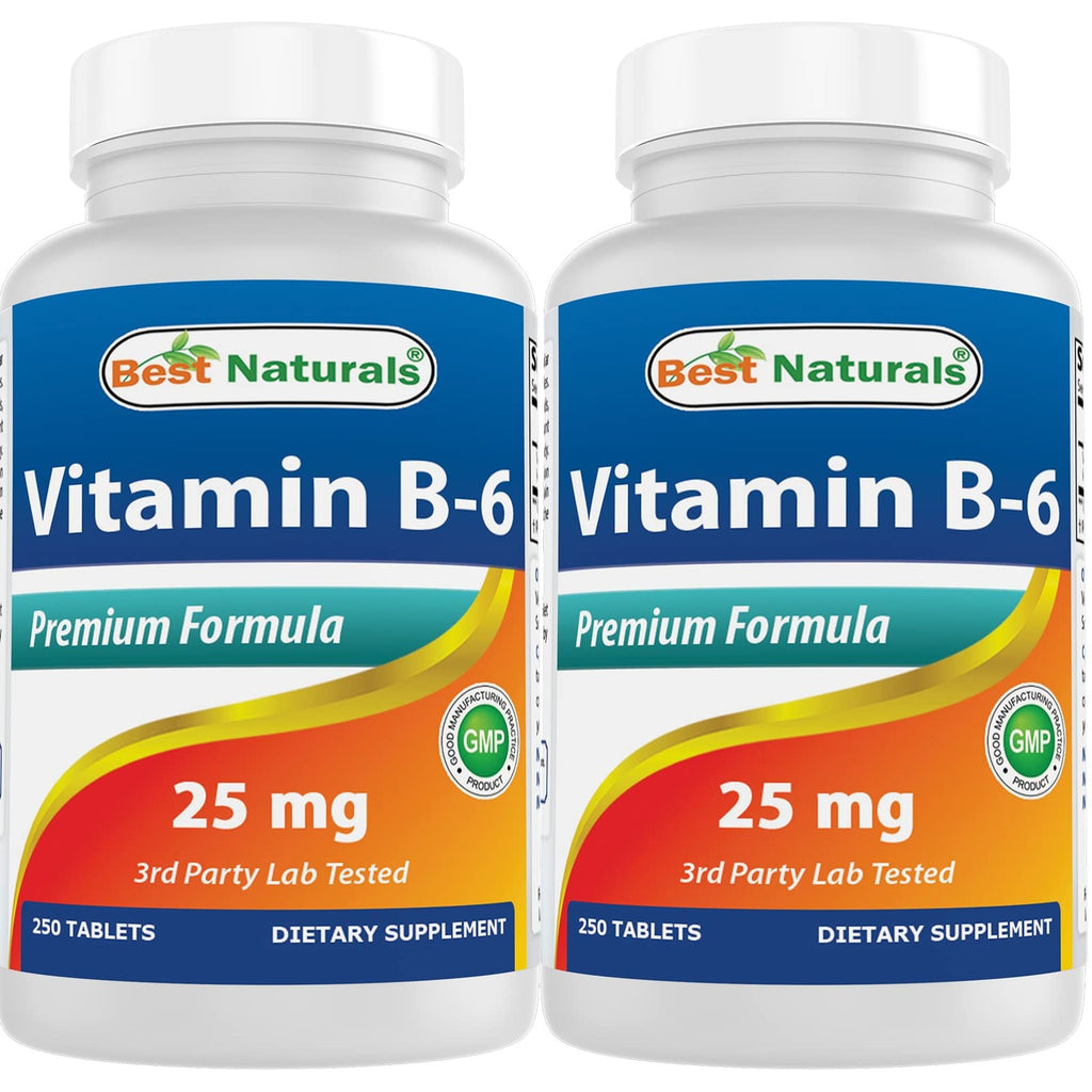 Best Naturals Vitamin B-6 25 Mg Tablets, 250 Count