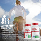 Bronson Antarctic Krill Oil 2000 mg with Omega-3s, 250 Softgels | Heavy Metal Tested, with EPA, DHA, Astaxanthin and Phospholipids, Non-GMO, Gluten Free, Soy Free