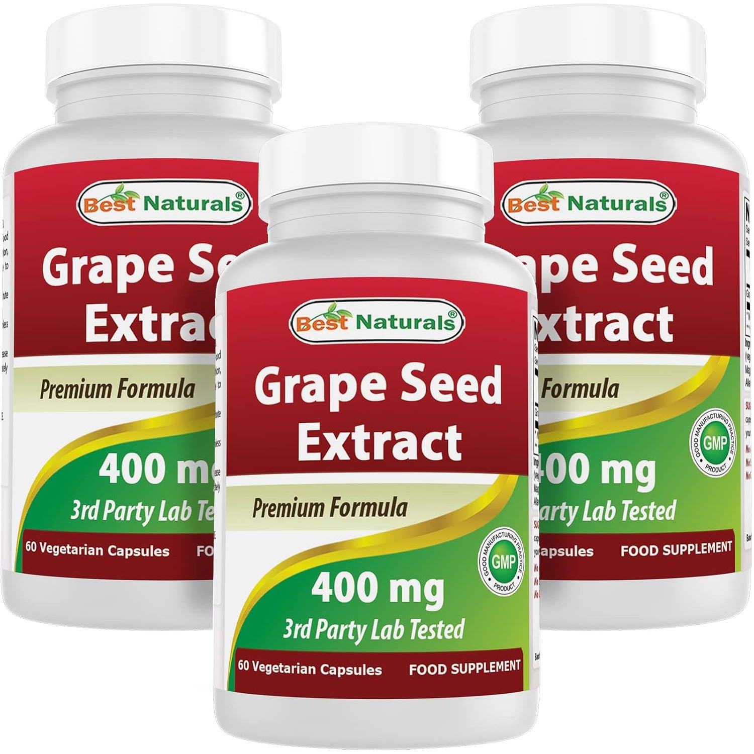 Buy now Best Naturals Grape Seed Extract 400 mg Veggie Capsule, 120 Count 120 Count (Pack of 3) at indiglob india