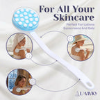 Lotion Applicator for Back - Back Lotion Applicator for Women and Men - 19 Massaging Rollers for Soothing Relief - Long Handle, Easy Application - Ideal for Elderly, Perfect for Cream & Lotion