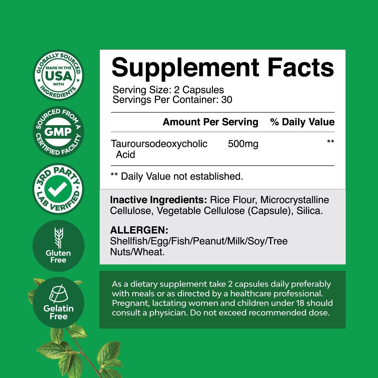 Buy now Advanced Bile Salt TUDCA Supplement - Extra Strength TUDCA 500mg per Serving Bile Salts for Gallbladder Kidney and Liver Support - High Purity Tauro Ursodeoxycholic Acid Liver and Gallbladder Cleanse at indiglob india