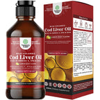Icelandic Cod Liver Oil Softgels - Omega 3 Fish Oil with Vitamin A - 100 Ct | Wild Caught - Paired with EPA , DHA & D3 - Healthy Heart, Brain & Immune Support - 1000 mg Per Serving - 50 Burpless Servings