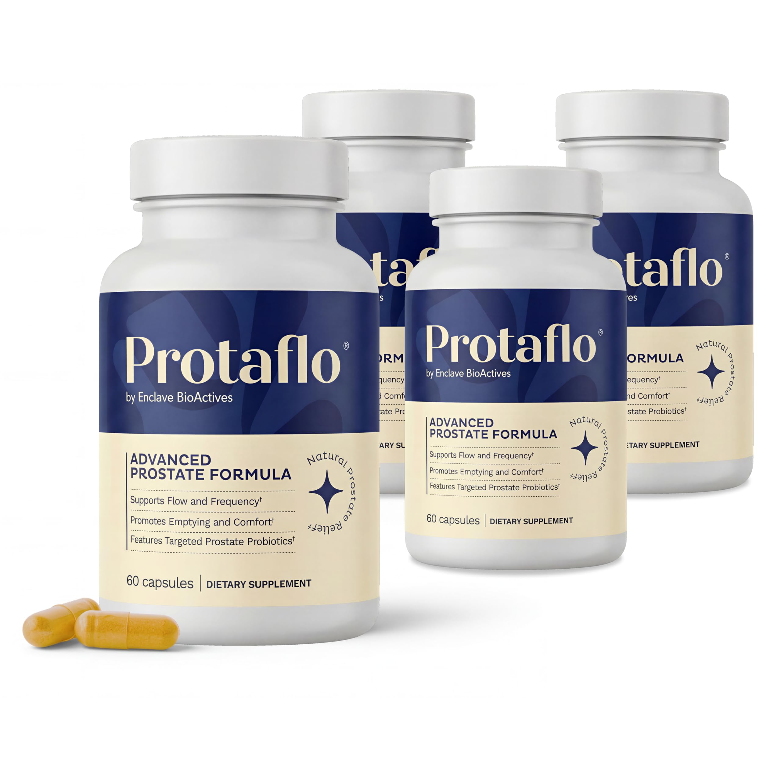 Prostate Support for Men, Urinary Flow & Bladder Care, 60 Capsules | With probiotics, black walnut, nettle, turmeric, lycopene, pumpkin seed, vitamin D3 & K2, zinc & selenium.