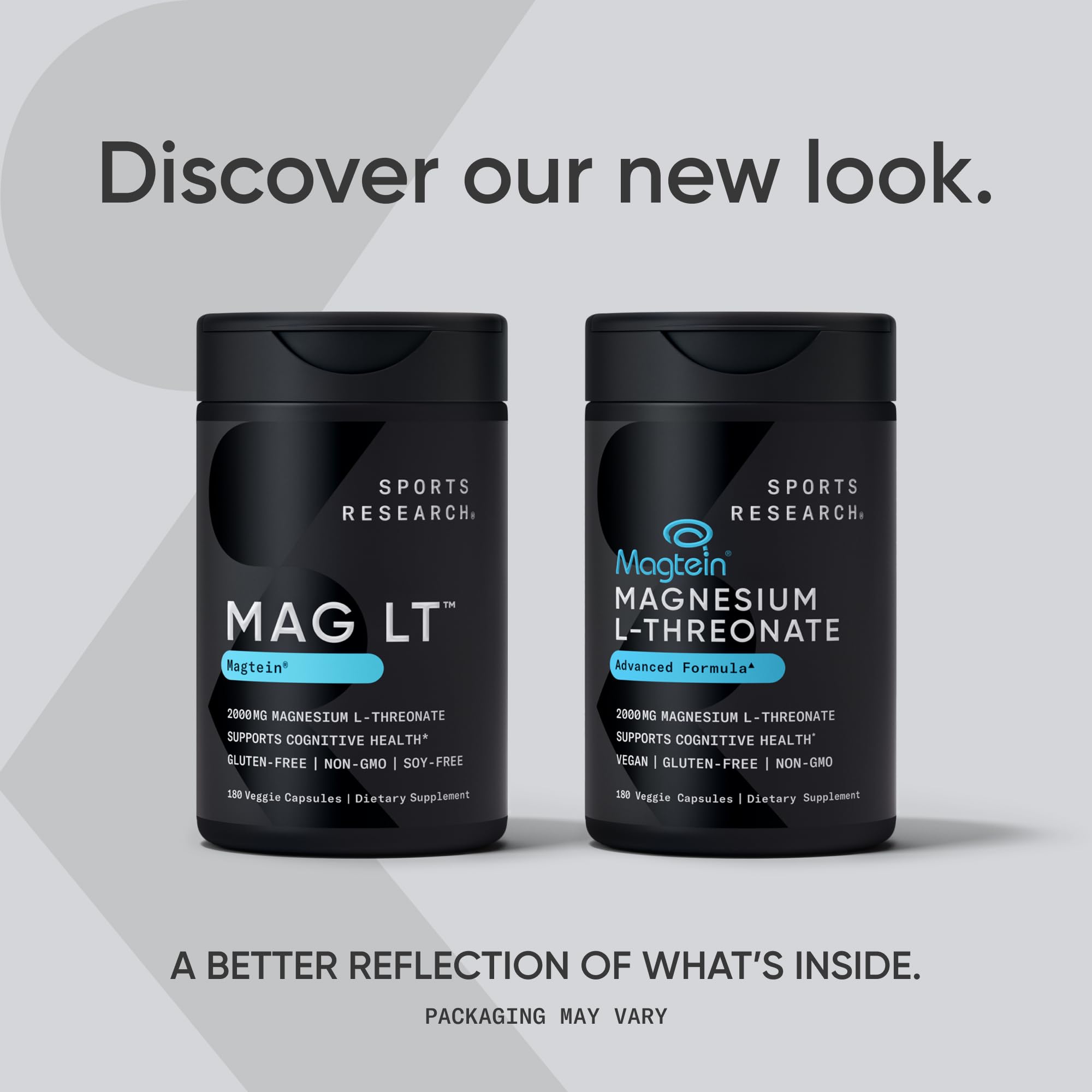 Sports Research® Magnesium L-Threonate 2000mg w/Magtein®, 90 Count | 2000mg/144mg Elemental Mag per Serving - Brain & Sleep Support - Vegan, Non-GMO, Gluten-Free