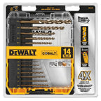 Buy now DEWALT Cobalt Alloy Steel Drill Bit Set with Pilot Point, 14-Piece (DWA1240) at indiglob india