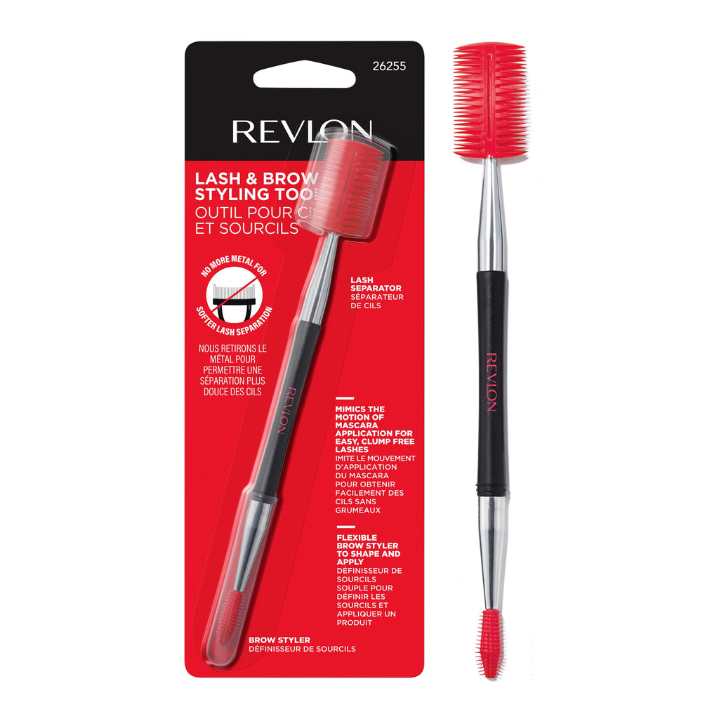 Buy now Revlon Lash & Brow Styling Tool, Dual Ended Eyelash Separator & Eyebrow Brush Spoolie, Works with Mascara & Brow Makeup, 1 count at indiglob india