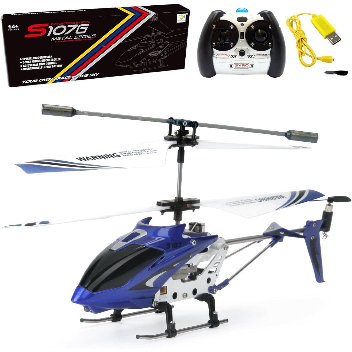 Buy now Cheerwing S107/S107G Phantom 3CH 3.5 Channel Mini RC Helicopter with Gyro Crimson Blue at indiglob india