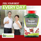 tnvitamins Cranberry Pills for Women & Men - 90 Capsules | Supports Urinary Tract Health* | Cranberry Concentrate Supplement | Bladder & Kidney Support* | Supports Women's Health* | Antioxidants