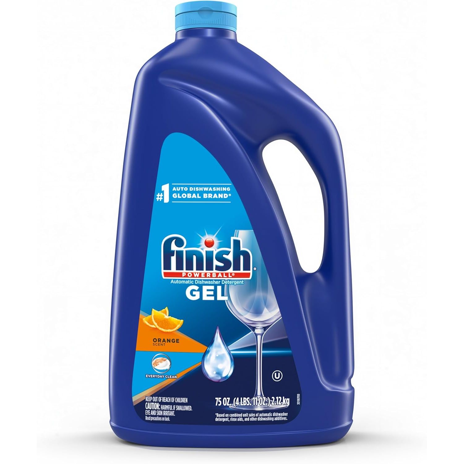 Buy now Finish Gel Liquid Dishwasher Detergent, Advanced Deep Cleaning Power Dish Soap, Fights Tough Stains, Dishwasher Soap, Septic Safe & Plastic-Free Dish Detergent, Orange Scent, 75oz at indiglob india