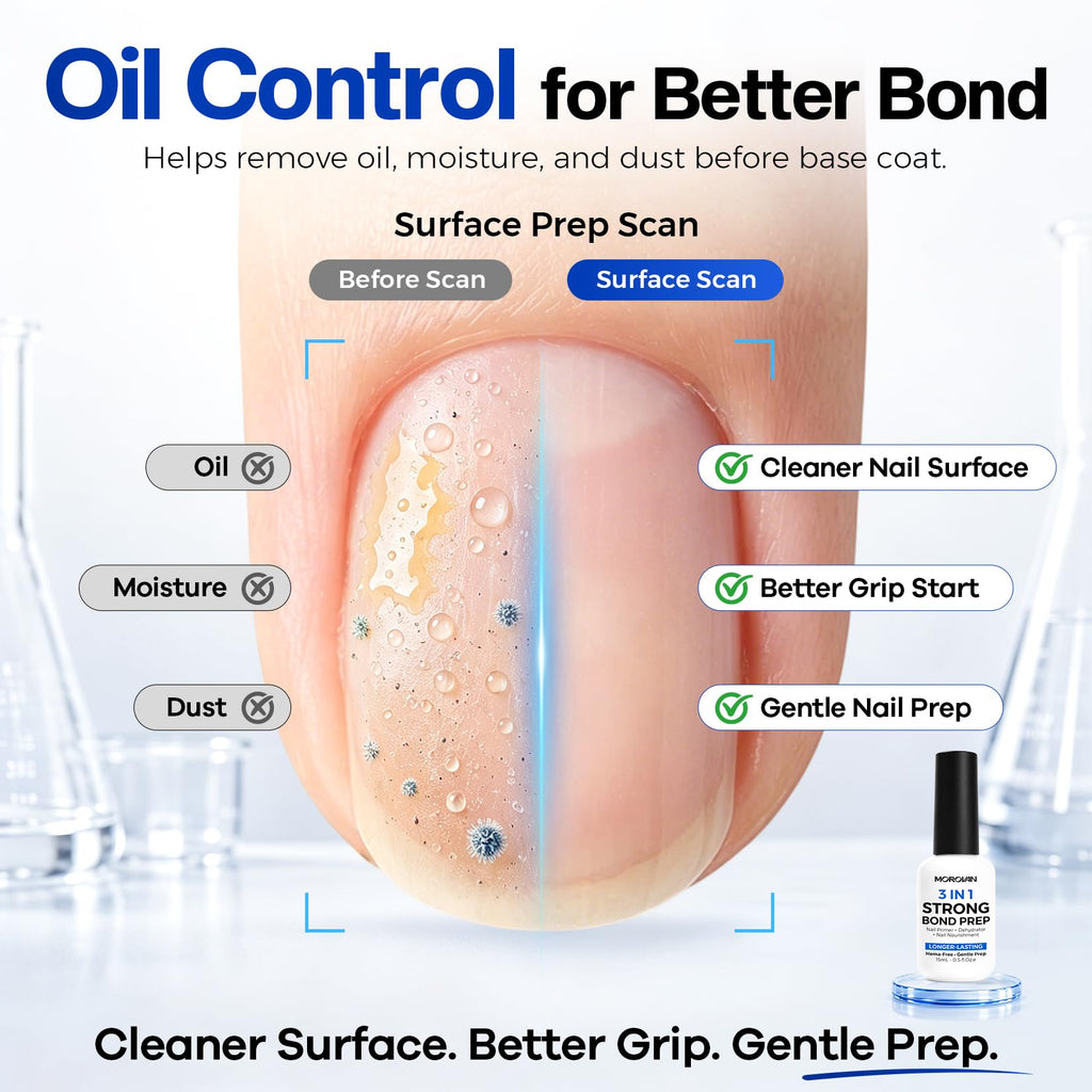 Morovan 3-in-One Nail Dehydrator and Primer: HEMA-Free Nourishing Care Prep
