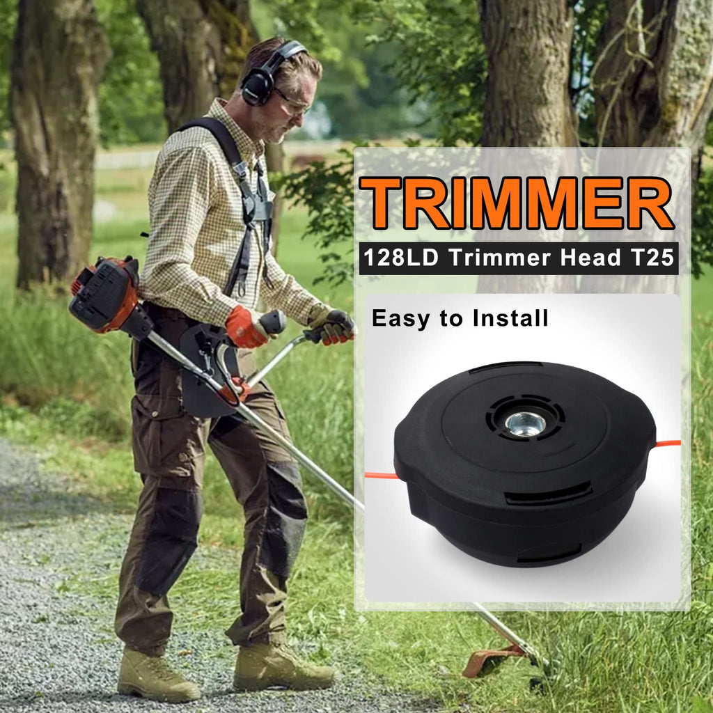 2 Pack 128LD Trimmer Head T25 for Husquvarna Weed Eater 223L 322L 125L 128L 128LD 128R 128RJ 122L 125C 223R 322C 323C 325C 325CX WeedEater Parts 966674401 Jonsered Brushcutter BC2128