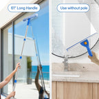 PIMEKOY Window Cleaning Kit with Bucket, Squeegee and Scrubber for Outdoor