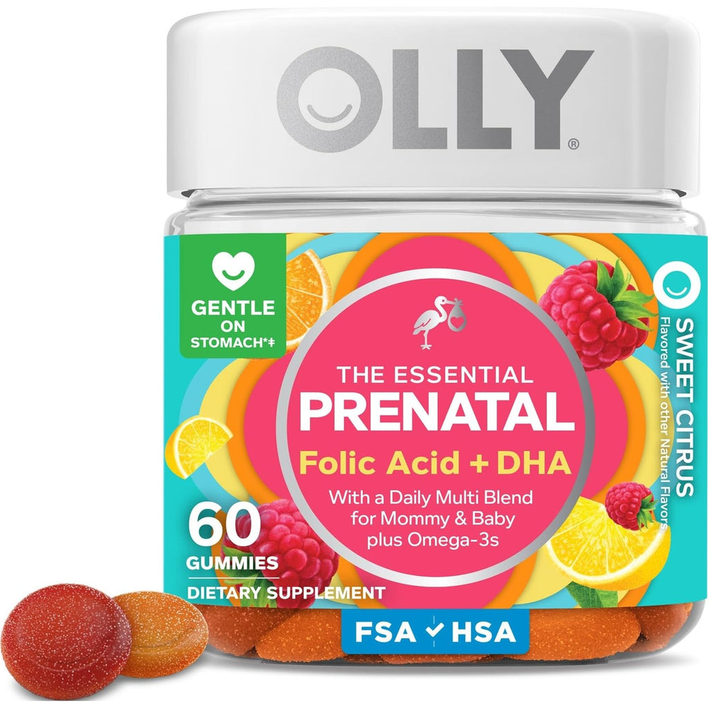 OLLY Prenatal Multivitamin Gummy, Daily Blend for Mommy & Baby - 84 Count