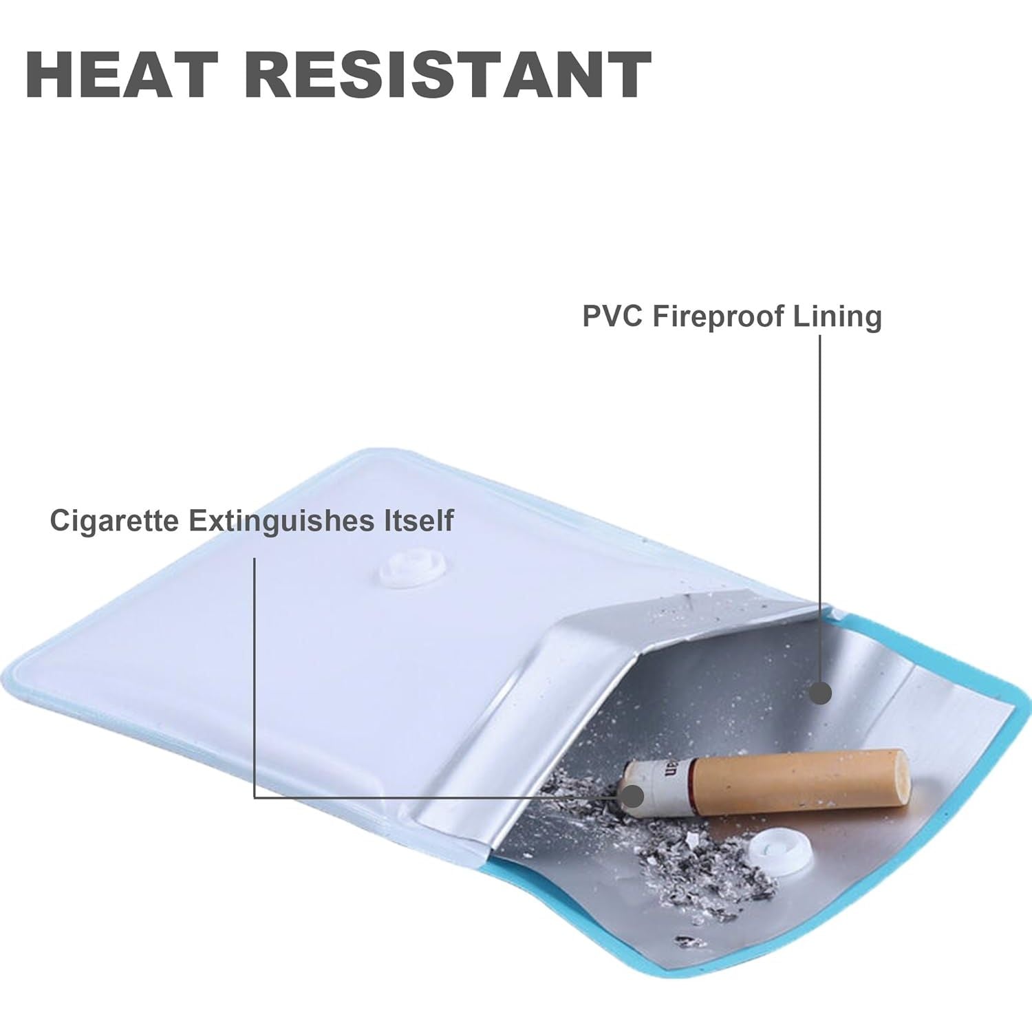 Buy now Pocket Ashtray Pouch- Fireproof PVC-Odor free-Portable Compact- Assorted Color- pack of 4 at indiglob india