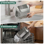 ZPUFAW 1.2 Gallons Dog Water Bowl Stainless Steel Large Outdoor Travel Bowl