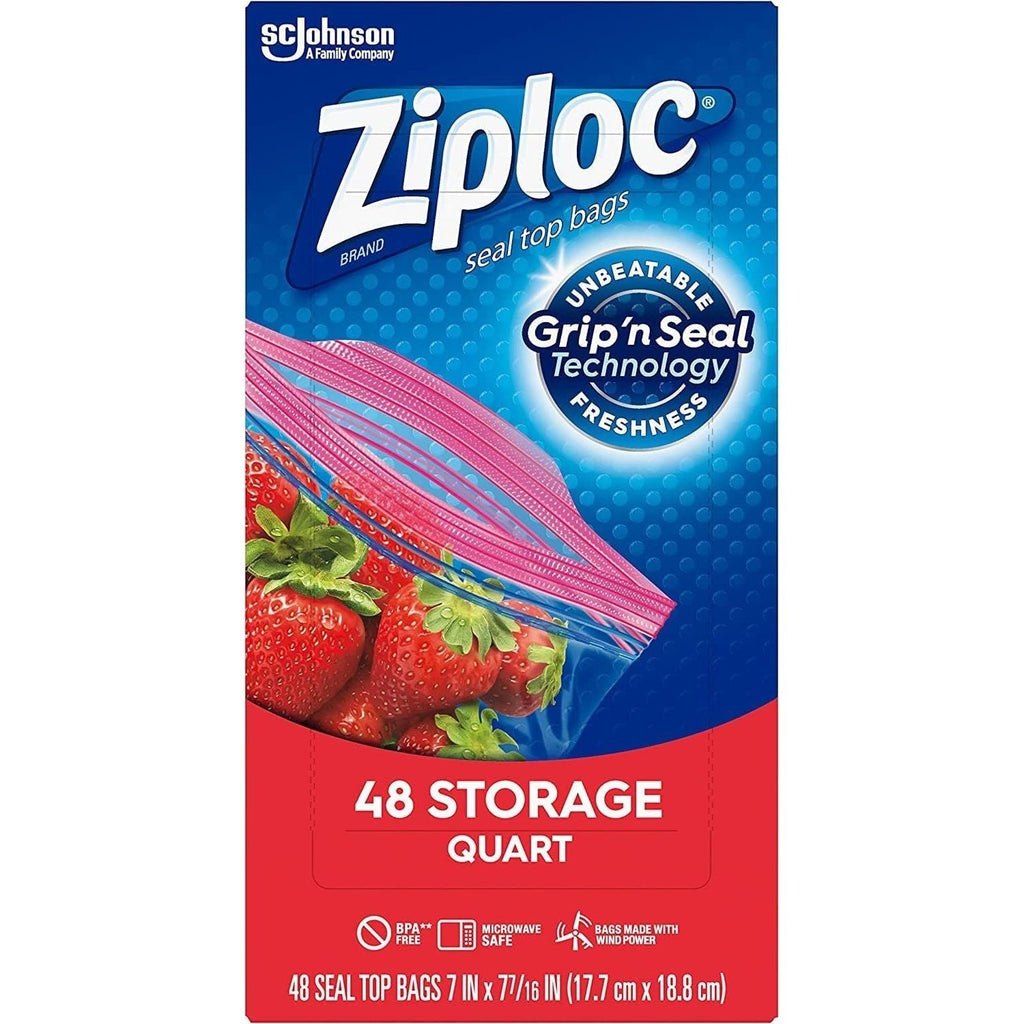 Buy now Ziploc Easy Open, Storage Quart 48 Count at indiglob india