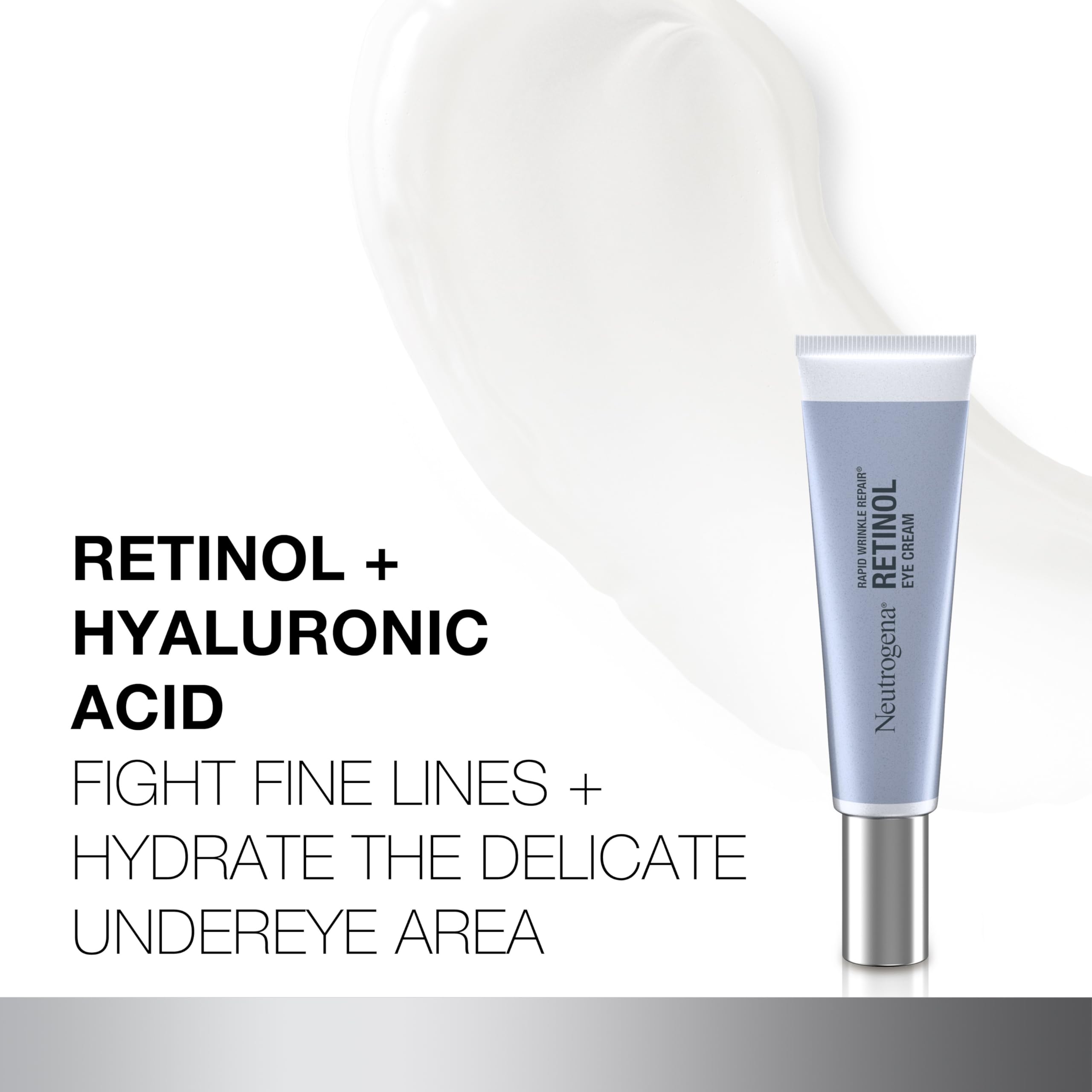 Neutrogena Rapid Wrinkle Repair Retinol Eye Cream, 0.5 fl. oz | For Dark Circles, Anti-Aging Under Eye Cream, Retinol & Hyaluronic Acid, Fine Lines Wrinkles & Dark Spots