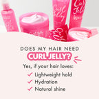 Umberto Giannini Curl Jelly XL 500ml (16.9 fl Oz) - Viral Award-Winning Curl Gel for Waves, Curls & Coils | Defines, De-Frizzes & Adds Shine | Medium Hold, No Crunch | Vegan & Made in UK