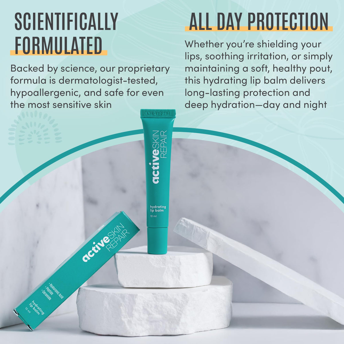 Active Skin Repair Hydrating Lip Balm with Hyaluronic Acid, 10 ml