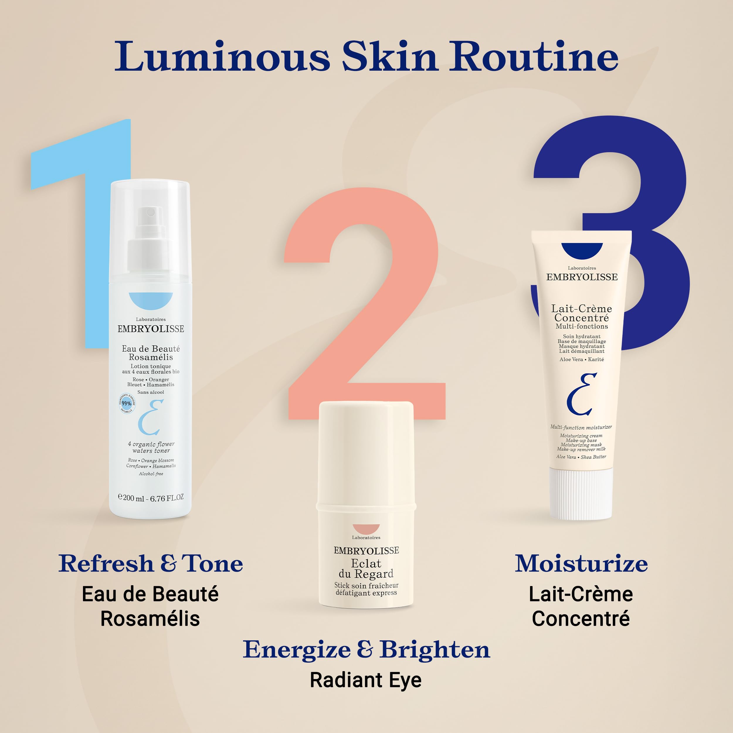 Embryolisse Lait-Crème Concentré Face Moisturizer and Makeup Primer, French Face Cream With Shea Butter & Aloe Vera