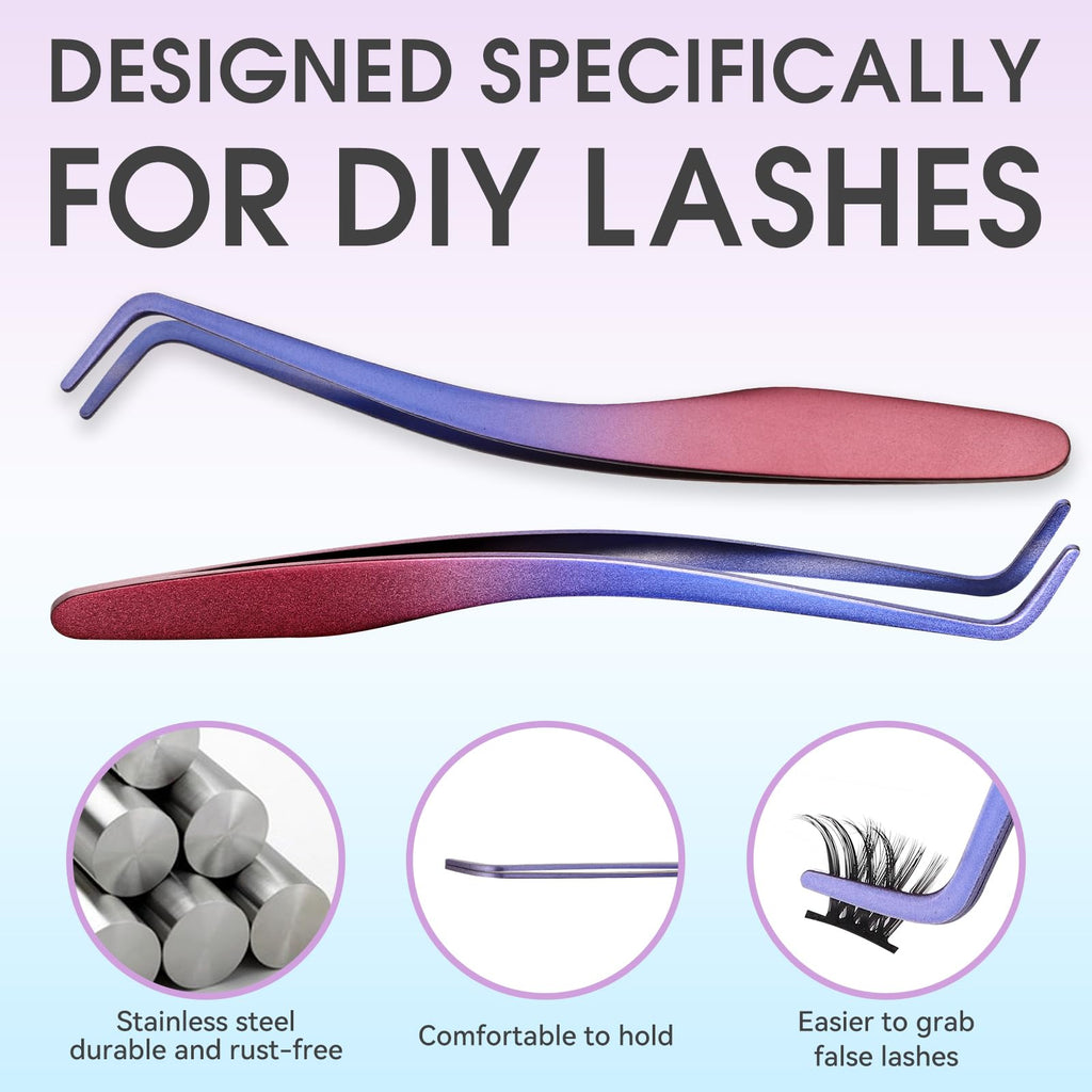 3 PCS Lash Kit Bond and Seal with Eyelash Tweezers Remover Kit