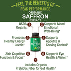 Peak Performance Saffron Supplements. USDA Organic Saffron Extract Capsules