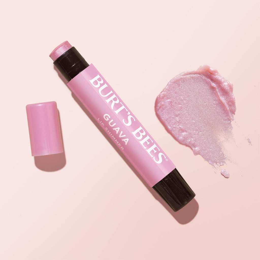 Buy now Burt's Bees Shimmer Lip Tint Set, Tinted Lip Balm Stick, Moisturizing for All Day Hydration with Natural Origin Glowy Pigmented Finish & Buildable Color, Guava (4-Pack) at indiglob india