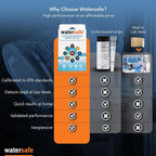 Buy now Watersafe The Original Water Testing Kit for Drinking Water, Well and Tap Water, Sensitive Lead in Water Test, Bacteria, Hardness, pH, Nitrates, Easy Instructions, Lab-Accurate Results, 1 Kit at indiglob india