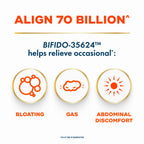 Align Probiotic, 70 Billion CFU, 6 Strain Blend, Probiotics for Women and Men, Daily Probiotics for Digestive Health, Helps Relieve Occasional Bloating & Gas 30 Capsules