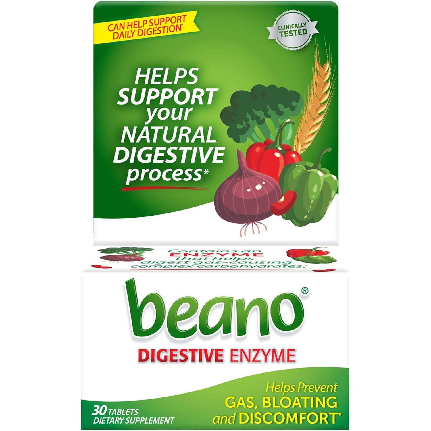 Buy now Beano Digestive Enzyme, Preventive Gas Relief for Adults, Helps Prevent Gas & Bloating, 100 Tablets 30 Count (Pack of 1) Unflavored at indiglob india