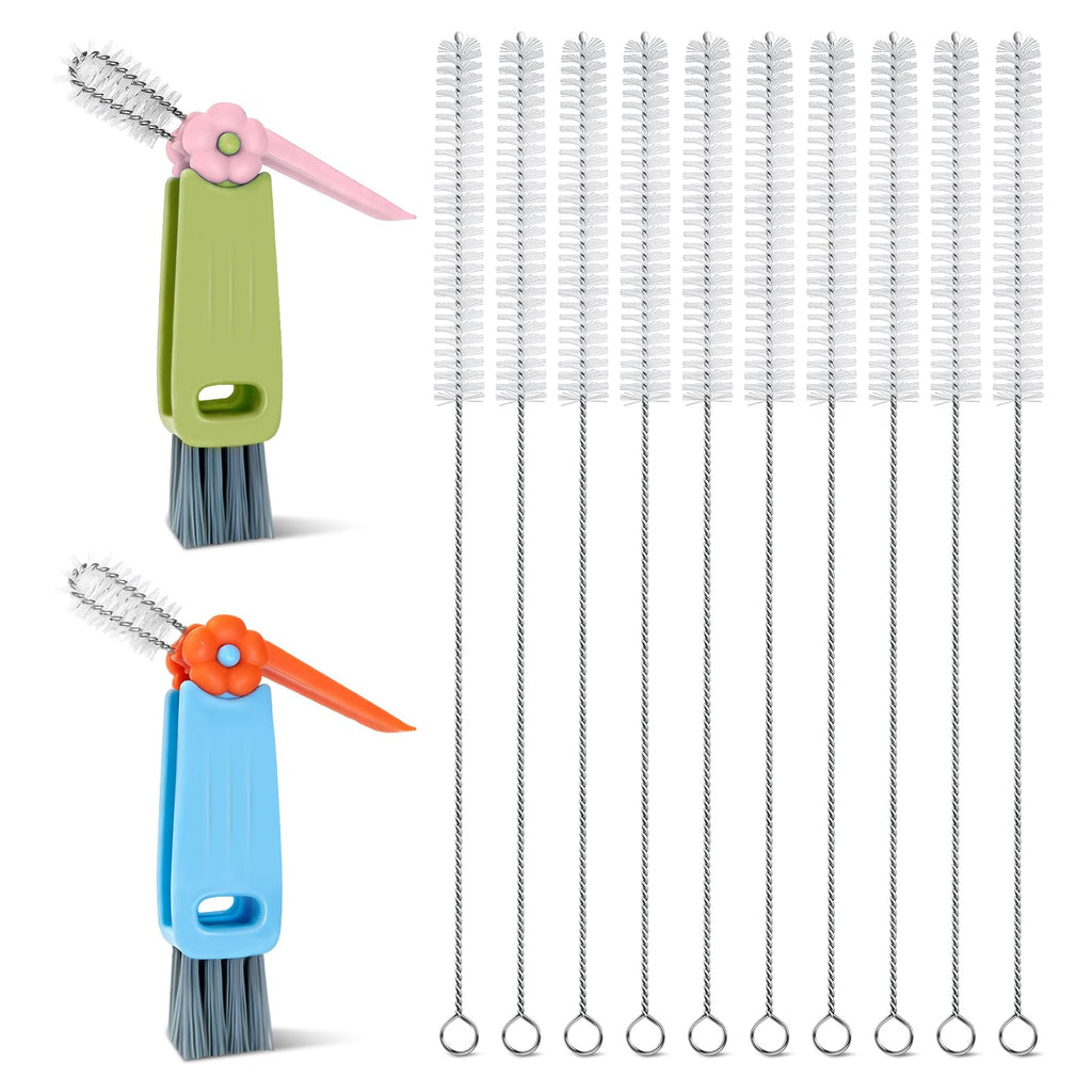 12 Pcs Multifunctional Cleaning Brush, 3-in-1 Lid Cleaning Brush Set