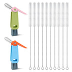 12 Pcs Multifunctional Cleaning Brush, 3-in-1 Lid Cleaning Brush Set