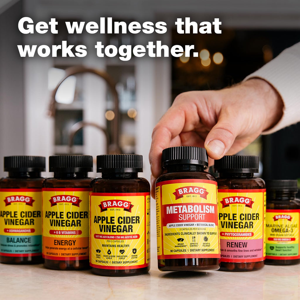 Bragg Balance Apple Cider Vinegar Capsules with Ashwagandha - 90 Capsules