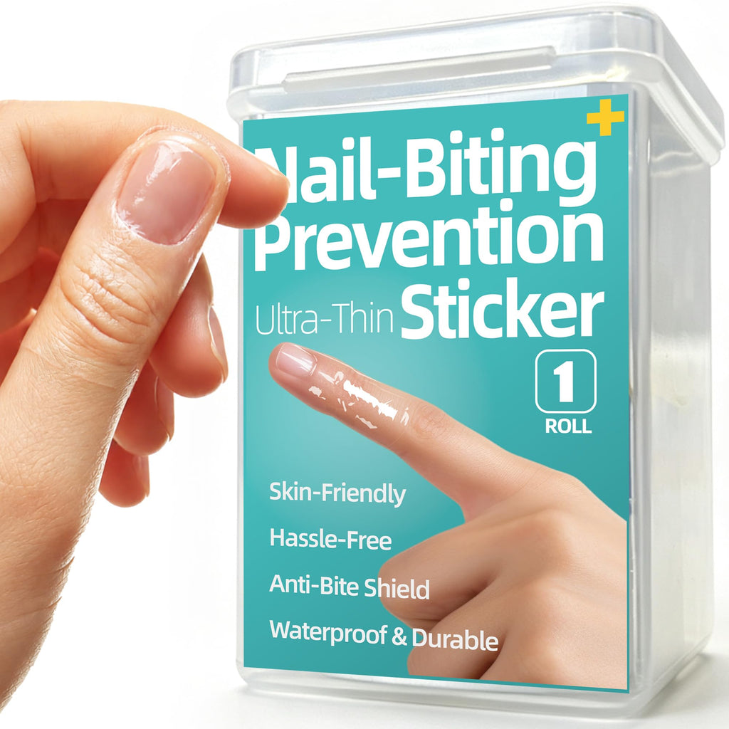 Anti Nail Biting Stickers, Clear Waterproof PU Nail Protector, 0.1mm Thin Breathable Disposable Nail Guard, Physical Barrier Prevent Nail Chewing Thumb Sucking for Adults Kids 5m x 5cm