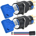 Buy now 16mm 3 Position Key Switch 5/8" Mounting Hole 12V 24V 110V On Off Keylock Rotary Switch Latching with Socket Wire 2 Pcs 2 Pole (3 Position DPDT 6PIN) 16mm 3 Position 2NO2NC at indiglob india