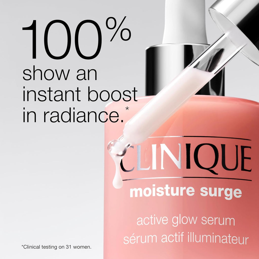Buy now Clinique Moisture Surge Active Glow Serum with Lactic Acid, Hyaluronic Acid + Vitamin C | Hydrating, Lightweight + Oil Free at indiglob india